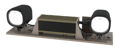 White spotlights and infrared